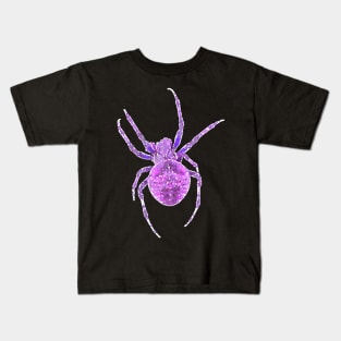 Purple Spider Orb-Weaver Watercolor Style Kids T-Shirt